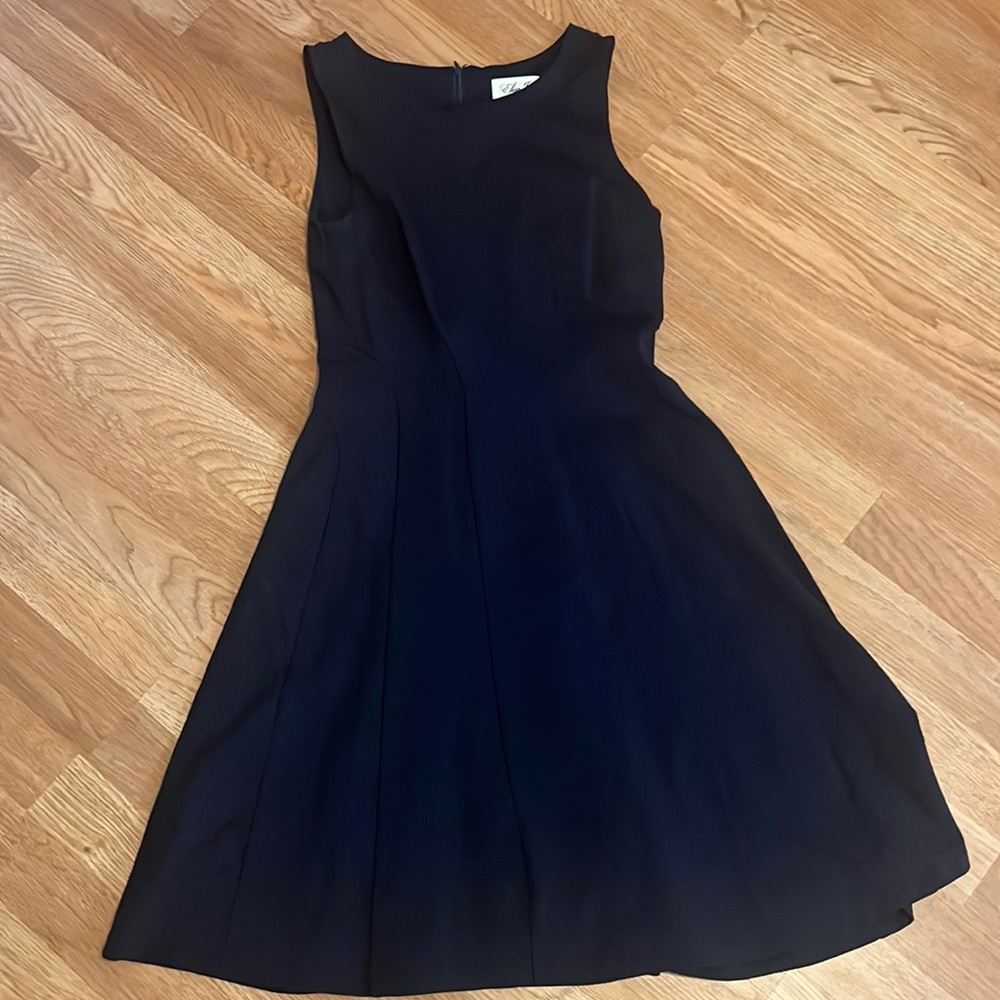 Eliza J navy fit and flare dress